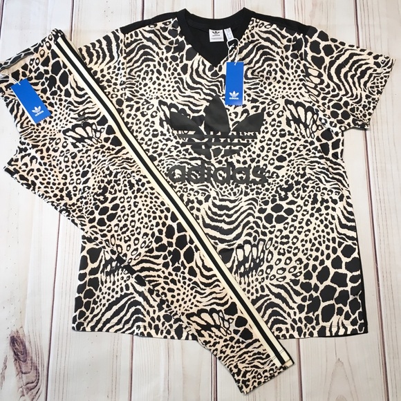 adidas tights and shirt set